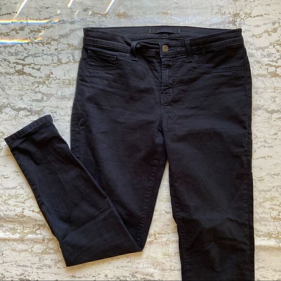 J Brand Mid Rise Black Skinny Jeans - Picture 1 of 9